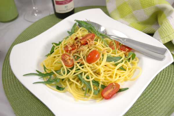 Glutenfreie Spaghetti di Rucola1